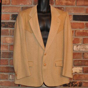 Vintage 100% Camel Hair Luxury Sports Coat Western Blazer Union Made 46